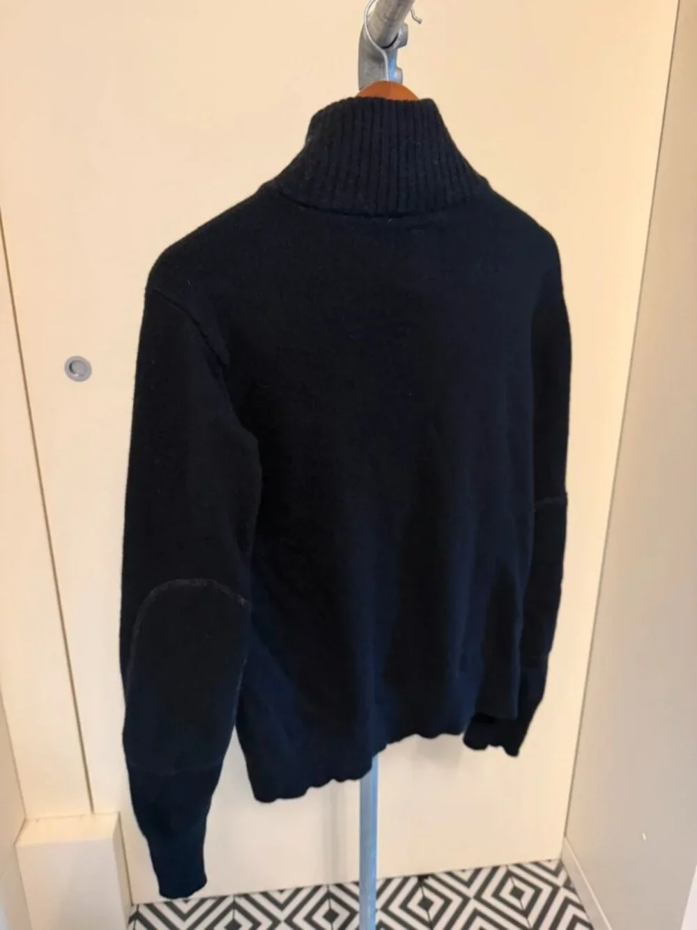 Men's Navy Full Zip Knit Cardigan Sweater Size M